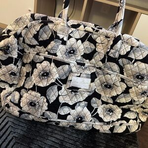 Vera Bradley Black and White Floral Travel Bag